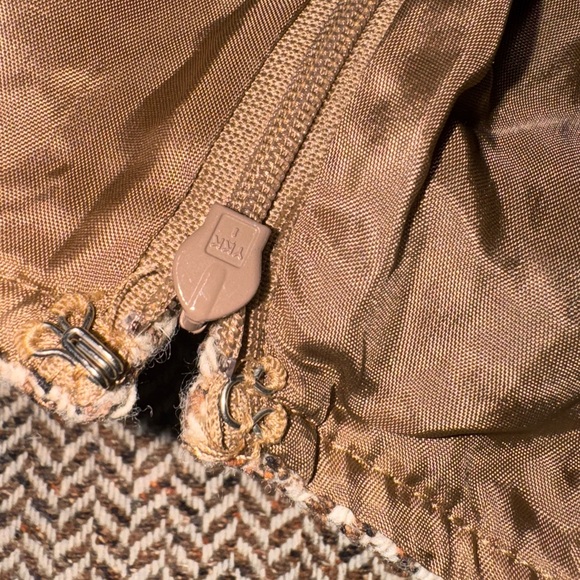 LOFT (Ann Taylor) Brown Herringbone A-Line Skirt - Picture 4 of 8